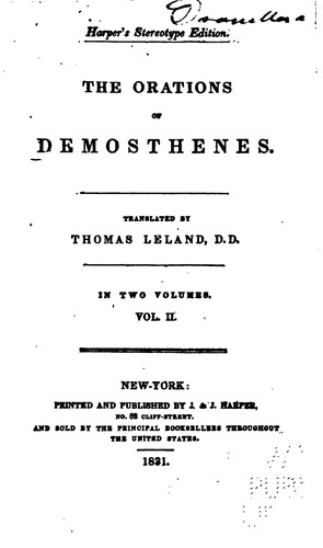 The Orations of Demosthenes