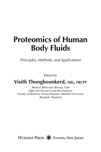 Proteomics of human body fluids