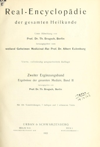 Real-Encyclopädie der gesamten Heilkunde