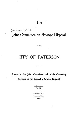 Report of the Joint Committee and of the Consulting Engineer on the Subject ...