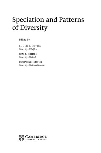 Speciation and patterns of diversity