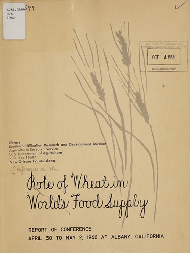 Role of wheat in world's food supply
