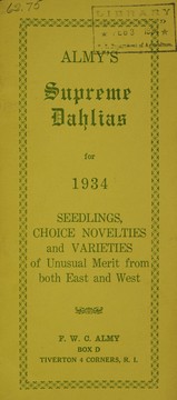 Almy's supreme dahlias for 1934