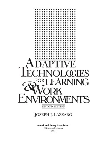 Adaptive technologies for learning & work environments