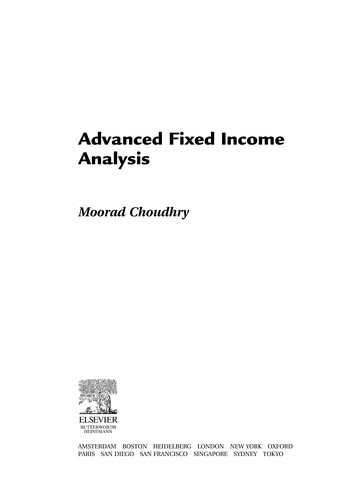 Advanced fixed income analysis