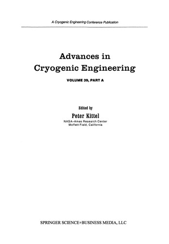 Advances in Cryogenic Engineering