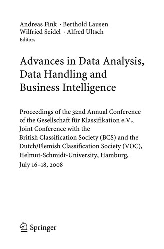 Advances in data analysis, data handling and business intelligence