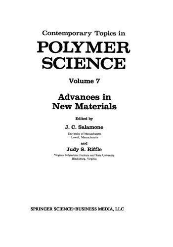 Advances in New Materials