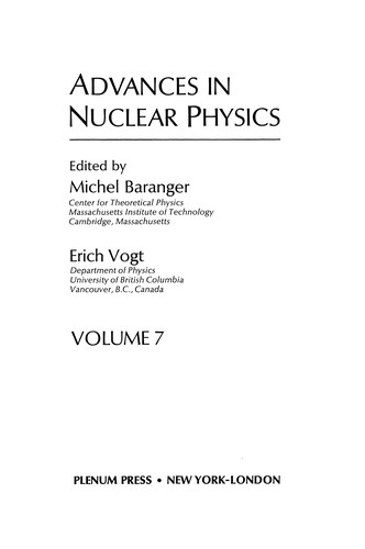 Advances in Nuclear Physics