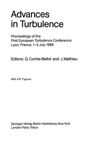 Advances in Turbulence