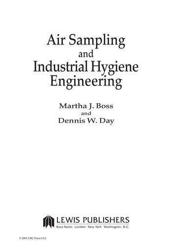 Air sampling and industrial hygiene engineering