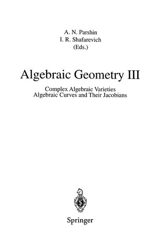 Algebraic Geometry III