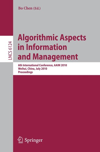 Algorithmic aspects in information and management