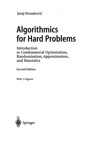 Algorithmics for hard problems
