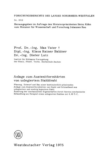 Anlage zum Austenitformhärten von unlegiertem Stahldraht