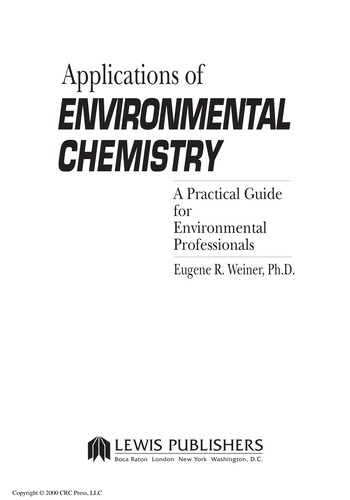 Applications of environmental chemistry