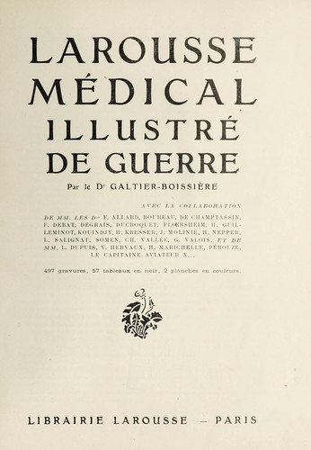 Larousse médical illustré de guerre