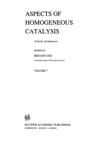 Aspects of Homogeneous Catalysis