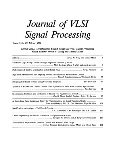 Asynchronous Circuit Design for VLSI Signal Processing