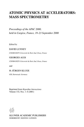 Atomic Physics at Accelerators: Mass Spectrometry