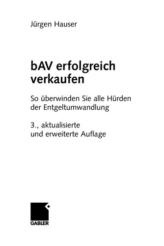 BAV erfolgreich verkaufen