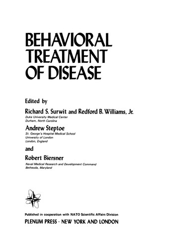 Behavioral Treatment of Disease