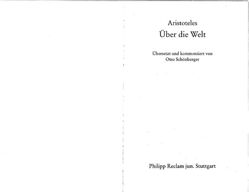 U ber die Welt