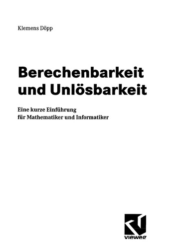 Berechenbarkeit und Unlösbarkeit