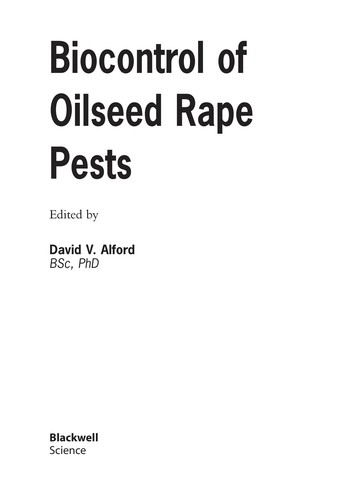 Biocontrol of oilseed rape pests