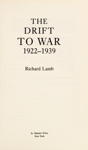 The drift to war, 1922-1939