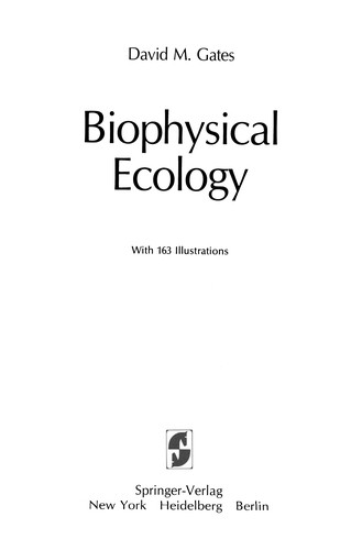 Biophysical Ecology