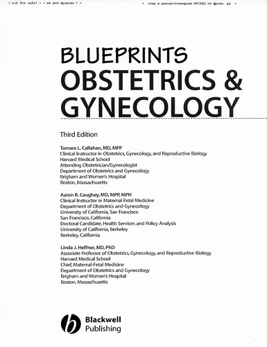Blueprints obstetrics & gynecology