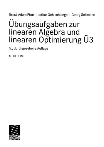 Übungsaufgaben zur linearen Algebra und linearen Optimierung Ü3