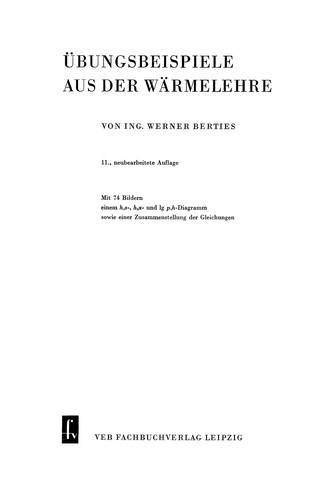 Übungsbeispiele aus der Wärmelehre