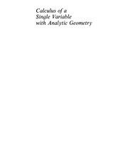 Calculus of a single variable