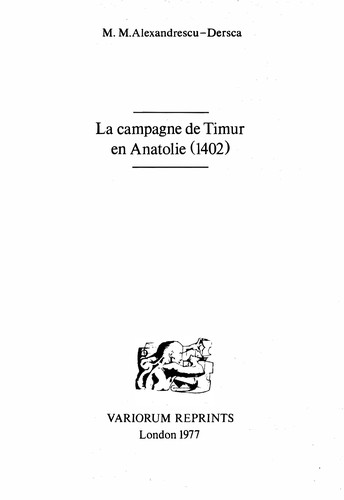 La campagne de Timur en Anatolie, 1402