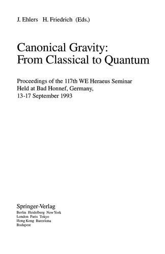 Canonical gravity