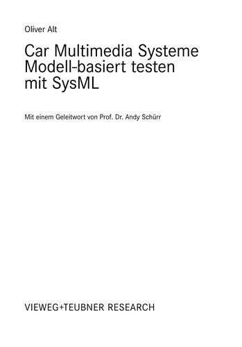 Car Multimedia Systeme Modell-basiert testen mit SysML