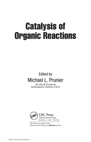 Catalysis of Organic Reactions