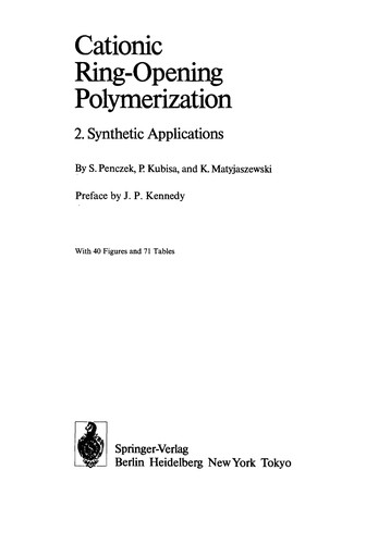 Cationic Ring-Opening Polymerization