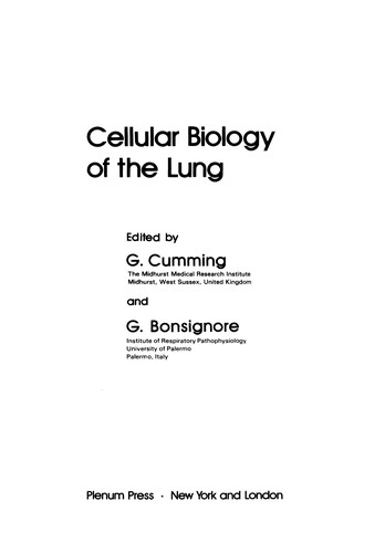 Cellular Biology of the Lung