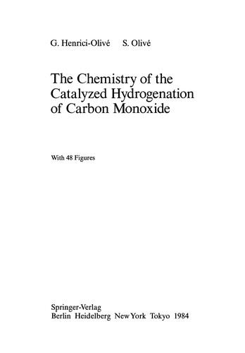 The Chemistry of the Catalyzed Hydrogenation of Carbon Monoxide
