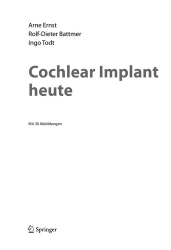 Cochlear Implant heute