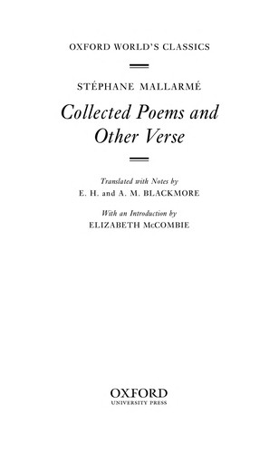 COLLECTED POEMS AND OTHER VERSE; TRANS. BY E.H. BLACKMORE