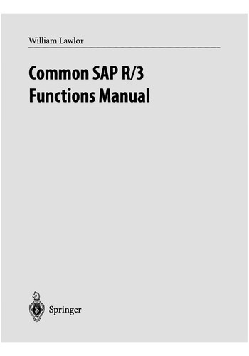 Common SAP R/3 Functions Manual
