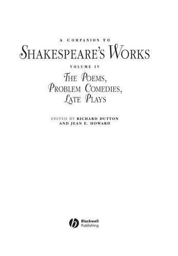 A companion to Shakespeare's works