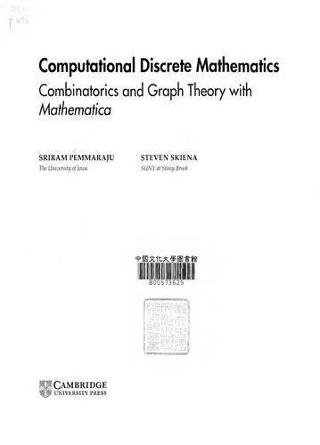 COMPUTATIONAL DISCRETE MATHEMATICS: COMBINATORICS AND GRAPH THEORY WITH MATHEMATICA