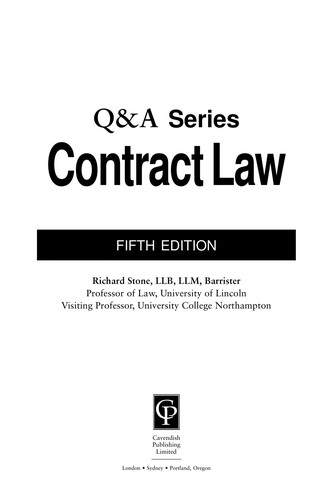 Contract Law Q & A 2003-2004