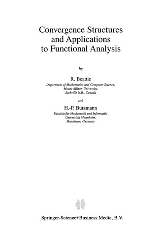 Convergence structures and applications to functional analysis