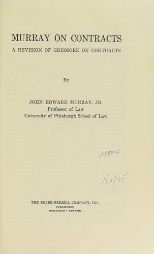 Murray on contracts